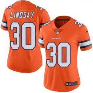 Women Broncos Phillip Lindsay Orange  Jersey